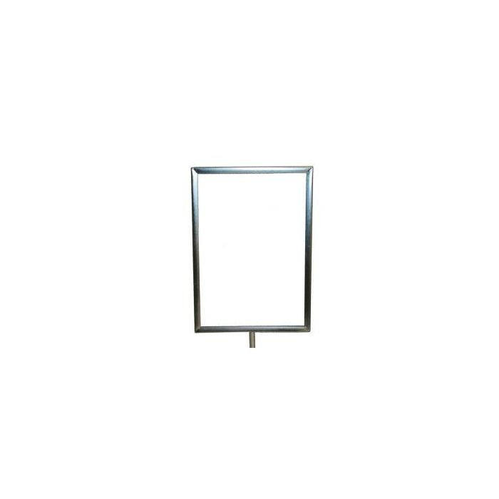 Skilteholder. Metall A4 med M10 mm gjenger. Krom