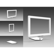 Skiltholder. A7 med magnetfot. HVIT