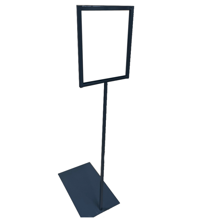 Skiltholder med fot, A5. ANTRASITTGRÅ