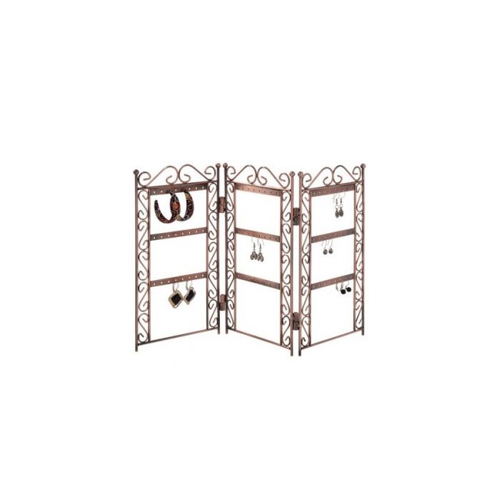 Ørestikkedisplay. Foldbar vegg. Kobber. 26 x H45 cm. Opptil 36 par