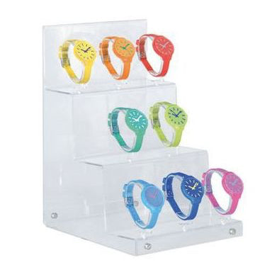 Ur trindisplay for 8 ur. Akryl. 263,5 x 20 x H33 cm.