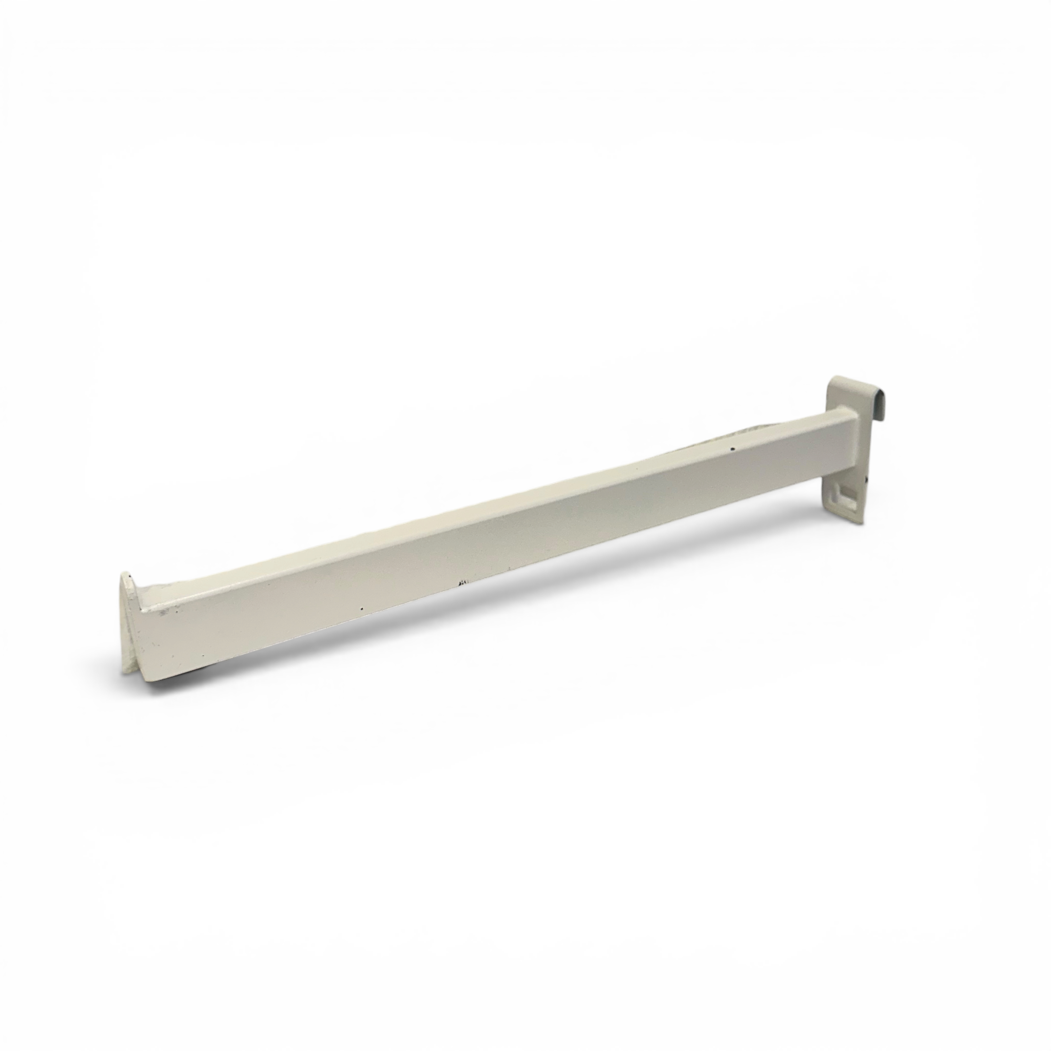 Lige fronthengsel til gitter. Hvit - 30 cm