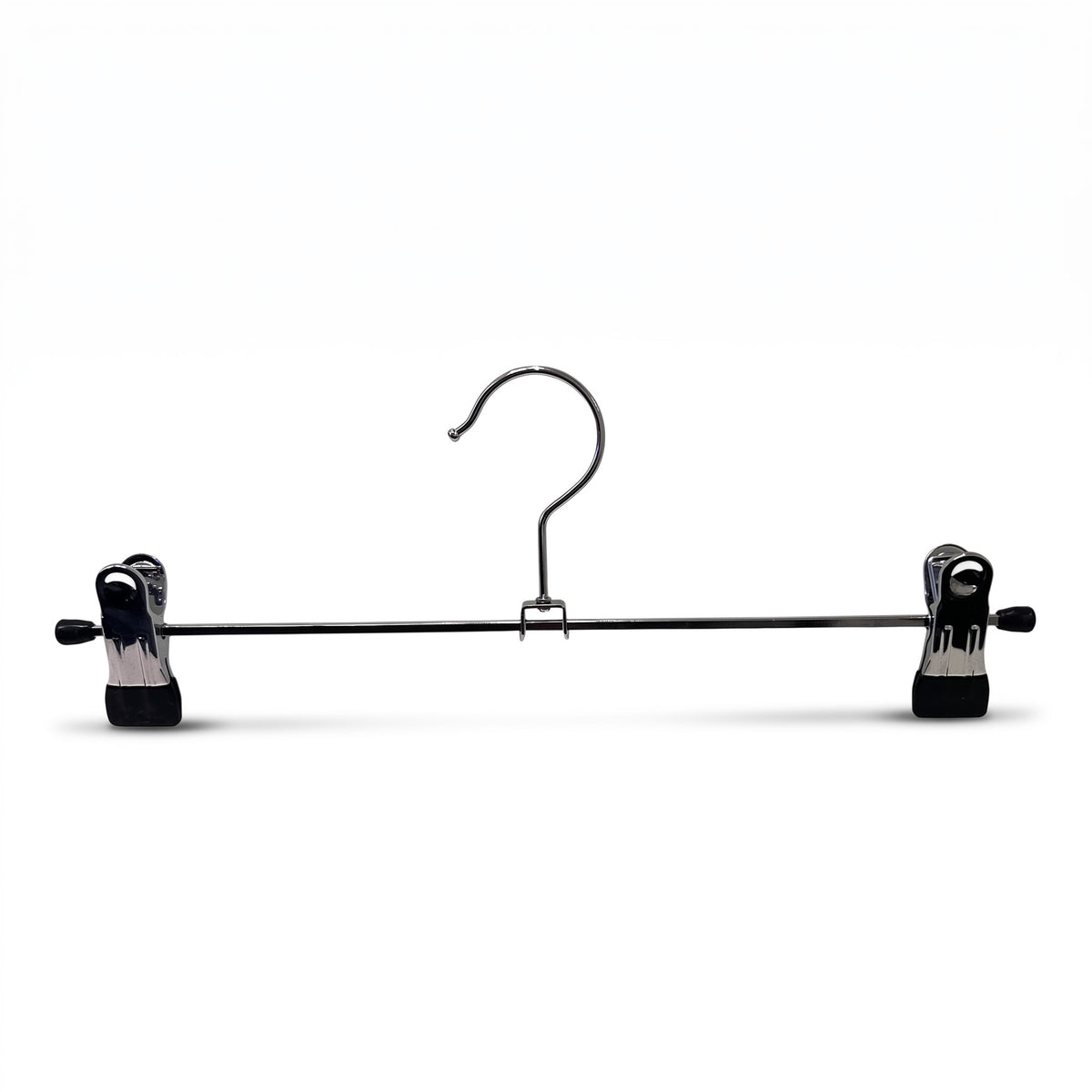 Buksehenger med klype i metall - svart - 30 cm - 100 stk.