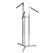 Gulvstativ 3-armet / rett med nylonhjul, børstet satin ( Joy stativ)
