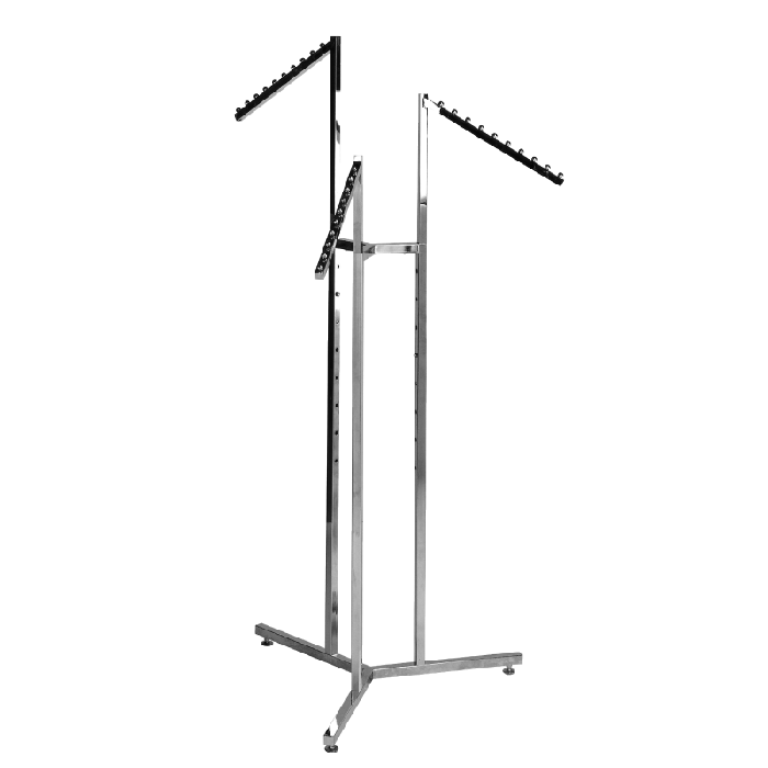 Gulvstativ 3-armet / rett med nylonhjul, børstet satin ( Joy stativ)