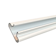 Alulist for rillepanel, hvit aluminium, 120 cm. Passer til standardpaneler