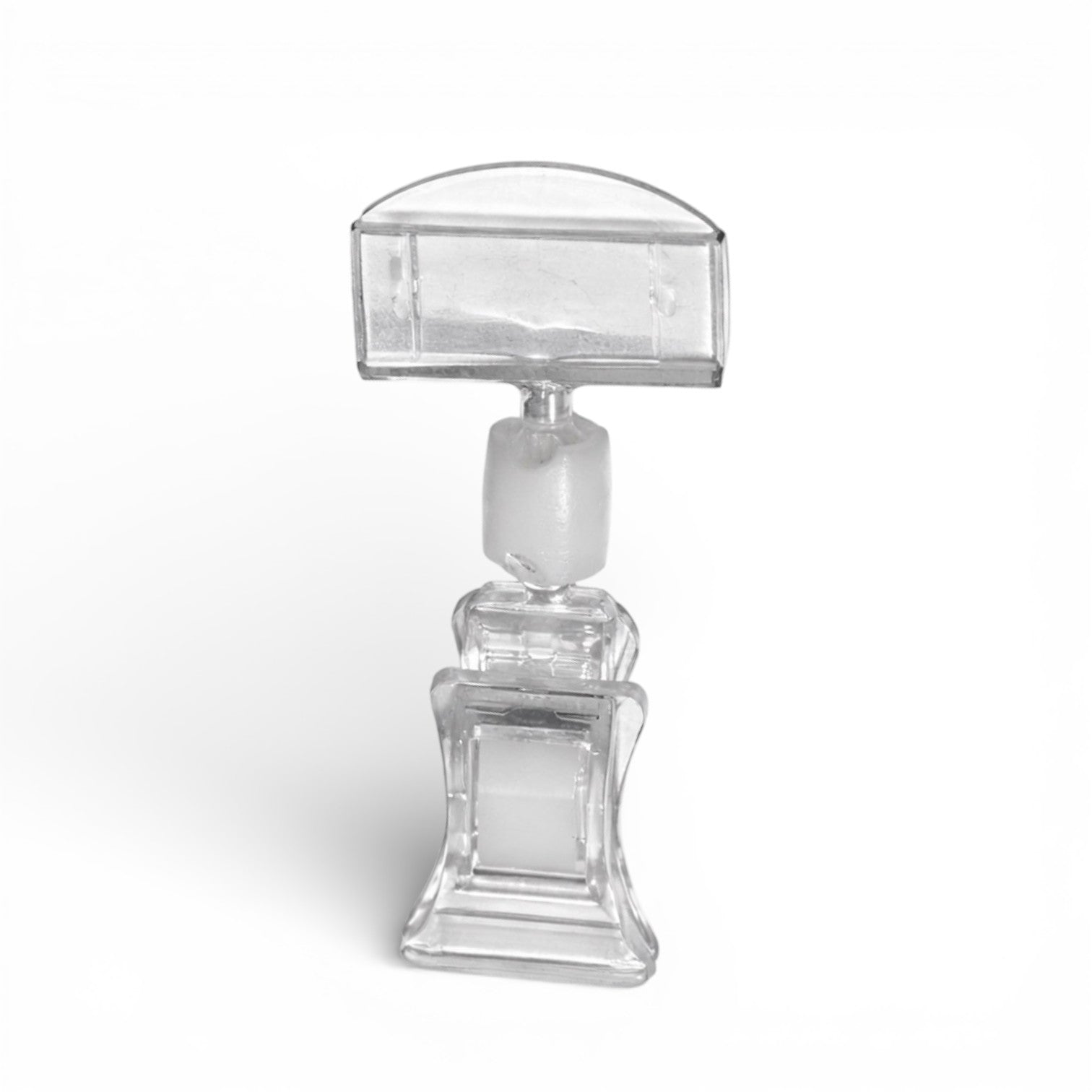 Clear Grip, skiltaholder, liten, med smal holder, klar akryl