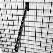 Skrå frontoppheng til gitter. Sort - 35 cm