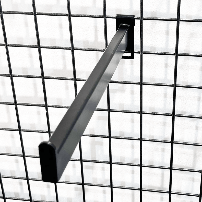 Rett forheng foran / gitter. Sort - 30 cm