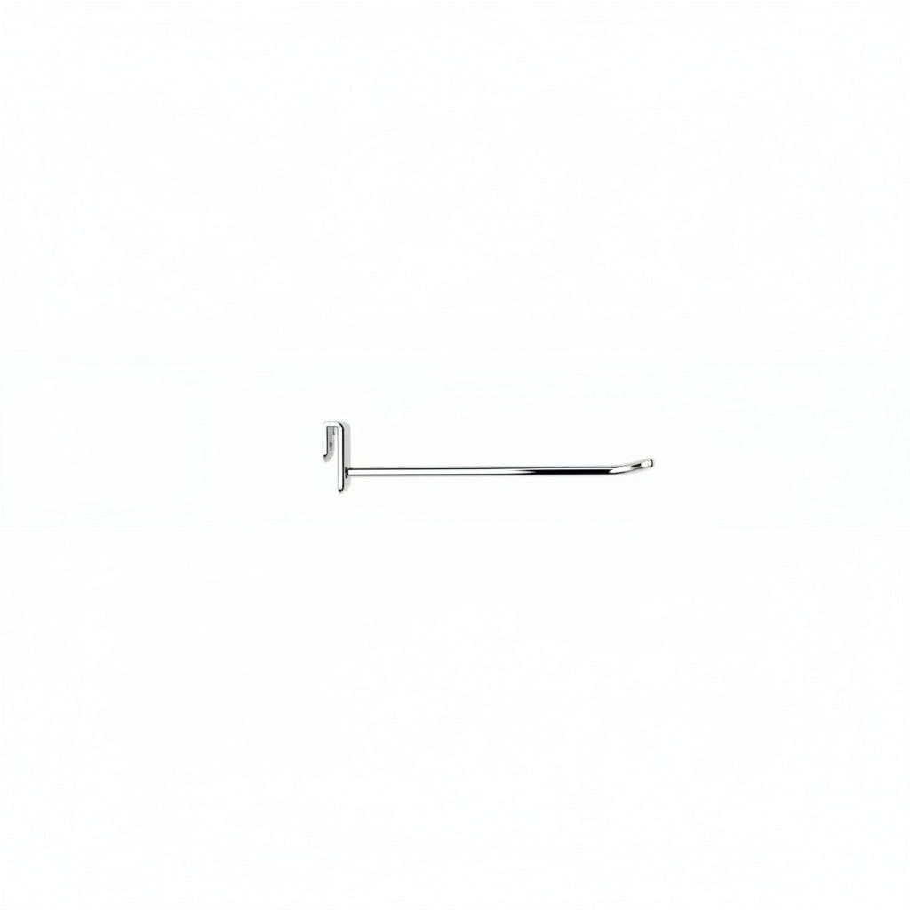 Varekrok for 5 mm dekorstang, krom, 15 cm. Ø5 mm, til Superskinne