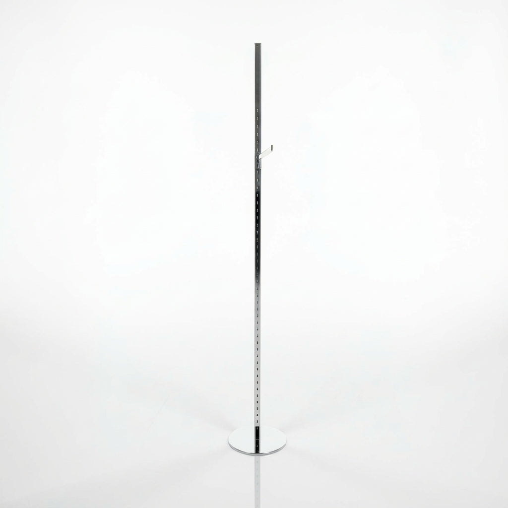 Vindus-/søyledisplay med frontheng. 40 mm, H226 cm. krom