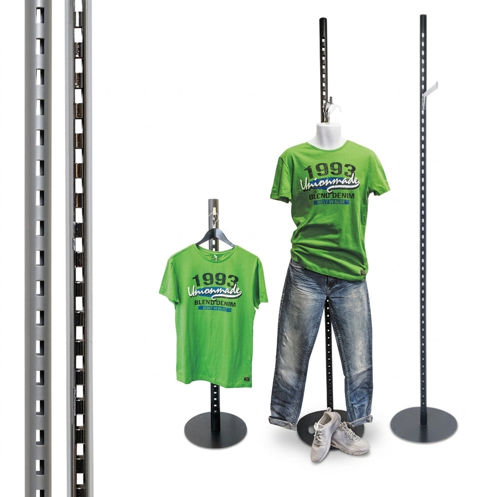 Vindus- / søyledisplay m/ frontheng. 60 mm, H226 cm. Velg farge