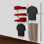 Pipe-line vegg H226 cm B189 cm Ø 60 cm titan som vist på bildet.