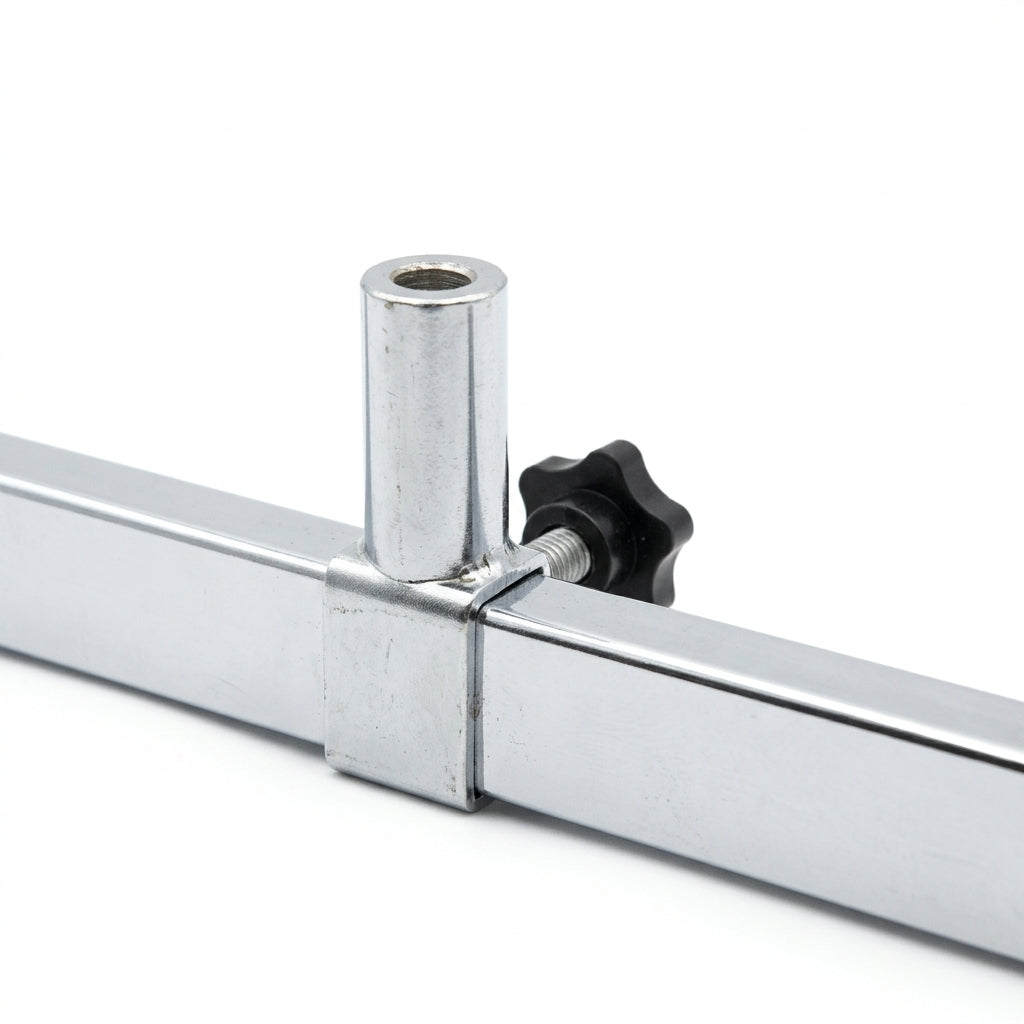Beslag til skiltrammer på 12 mm deko- og klesstang, krom