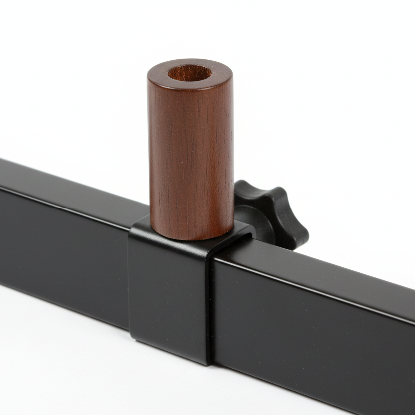 Beslag til skilt-rammer for 12 mm dekor- og bøjlestang, krom