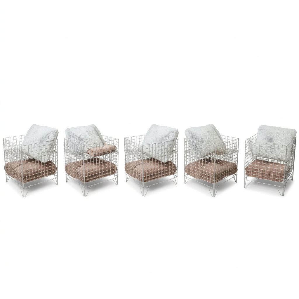 Nancy II salgskurv med justerbar bunn – hvit, storkjøp min. 5 stk., B61 x D61 x H75 cm