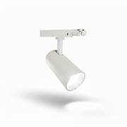 Spot t/ 3-faset skinne, H16 cm. Ø 7,8. Hvit