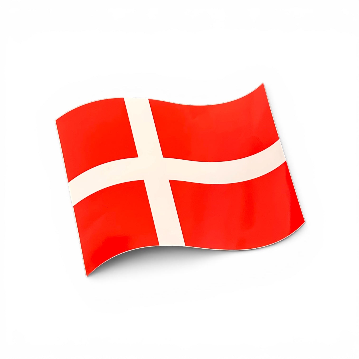 Stort dansk flagg (B 34 x H 27 cm.) - klistremerke