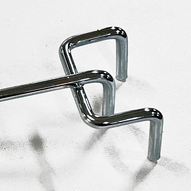 Varekrok, for 6 mm dekorstang, sink, 10 cm. Ø 4 mm. Gaffelkrok