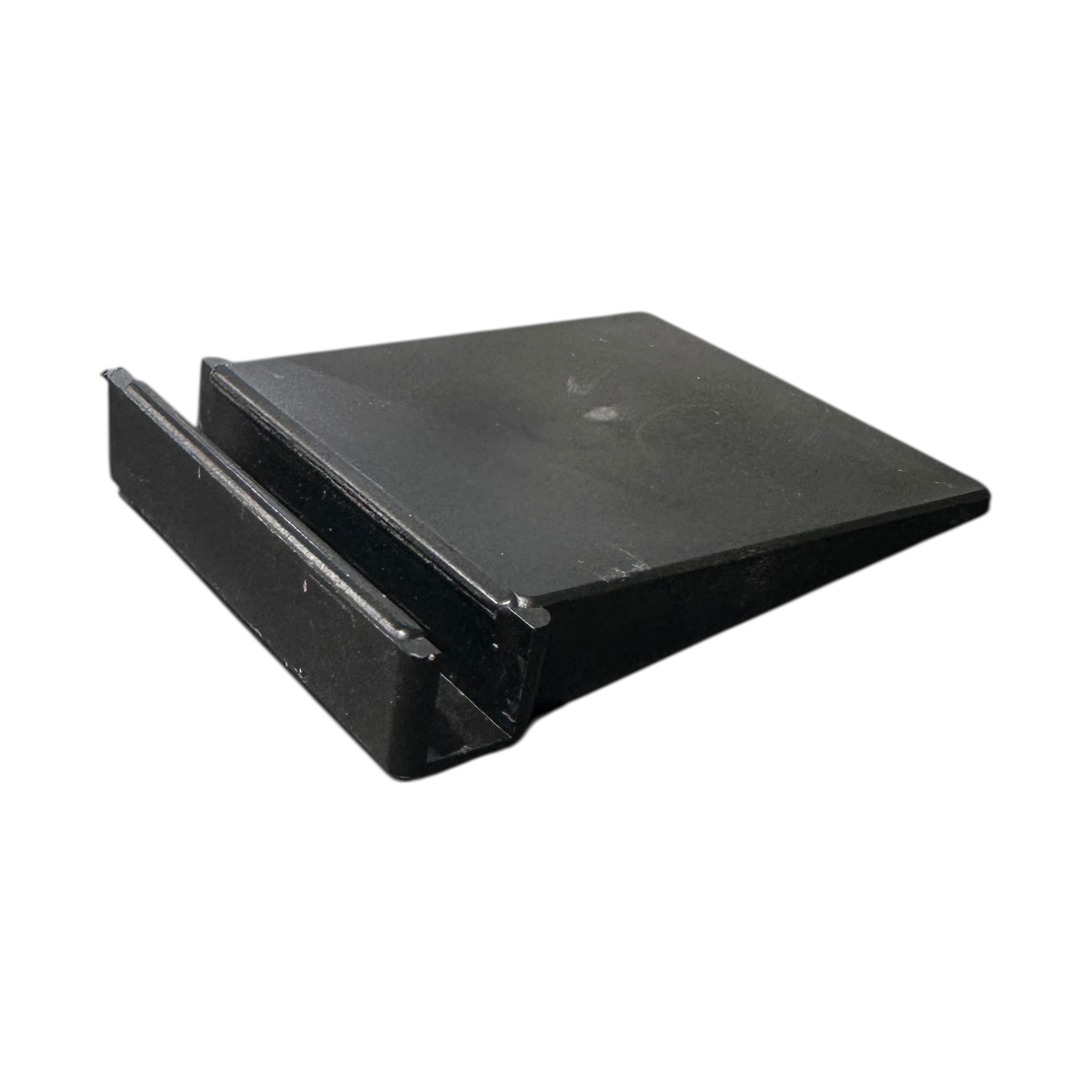 Bordholder i plast. B 6 x D 7,5 cm, skiltholder, til plastrammer, svart