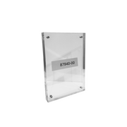 Magnetisk skiltholder, A6, B 10,5 x D 1,5 x H 15 cm, klar akryl