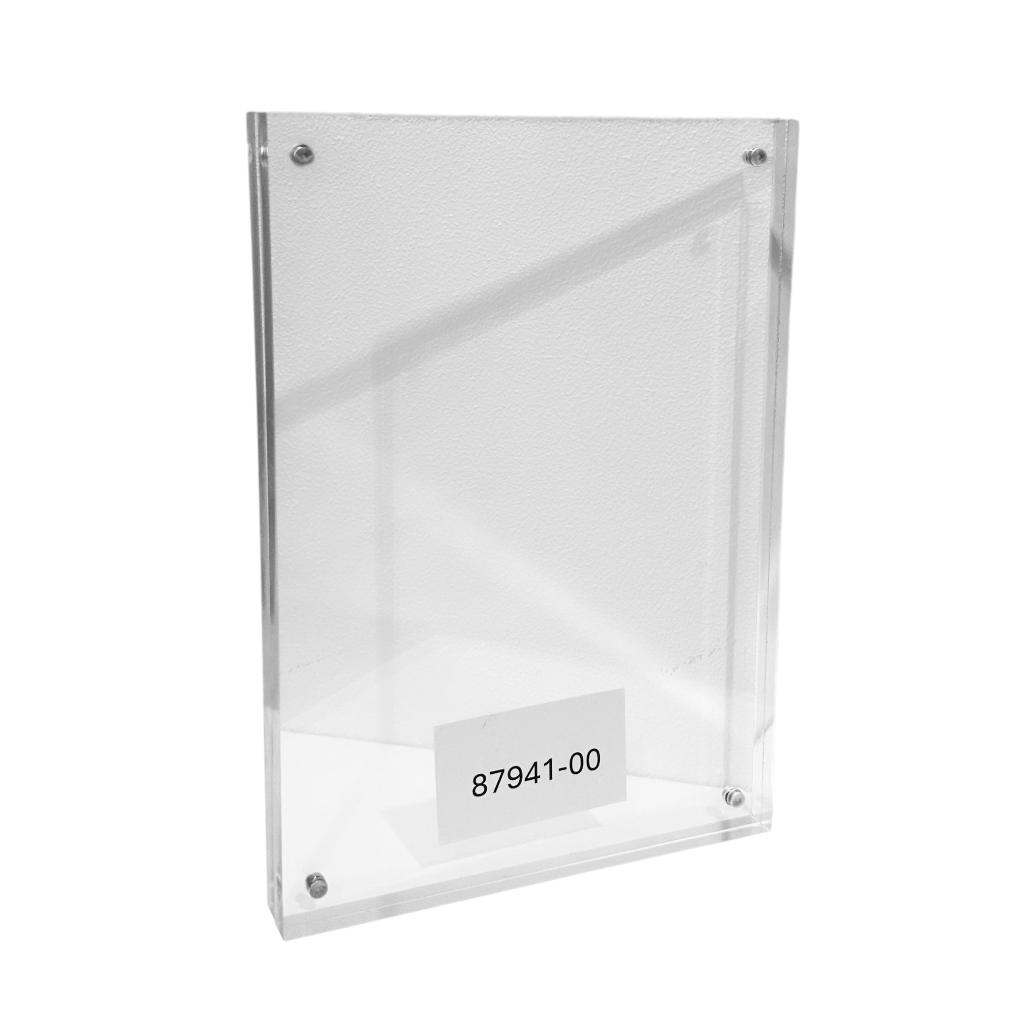 Magnetisk skiltholder, A5, B 15 x D 2 x H 21 cm, klar akryl