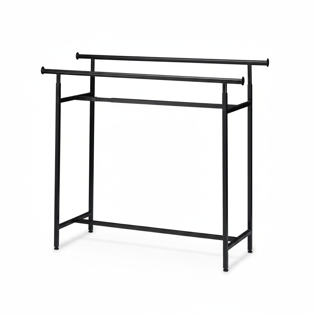 Twin, dobbeltholder, høydejusterbar, svart, B150 x H122-170 cm