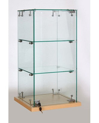 Slimline bordvitrine i ahorn, 33 x 33 x H61 cm
