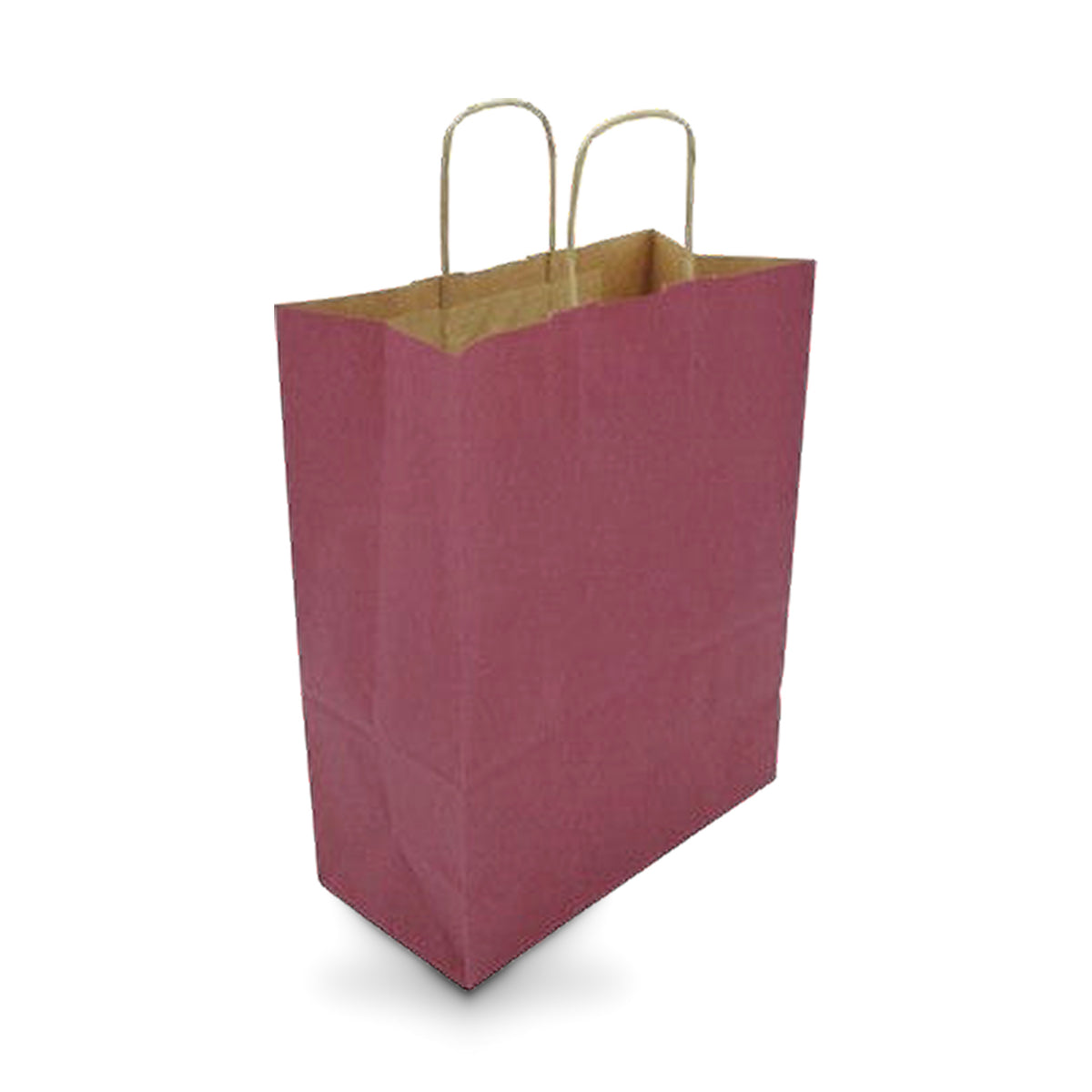 Auberginefarvet papirspose 24 x 12 x 31 cm. 50 stk.