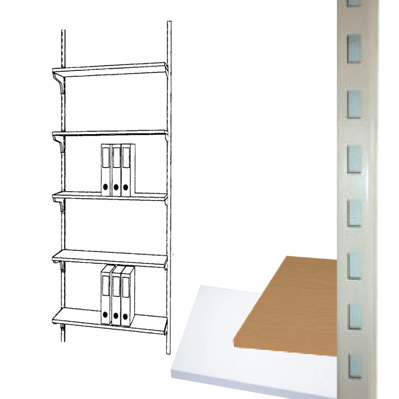 Hvid Framework Light vægskinne 242 cm