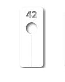 Avlang hvit størrelsesdeler, str. 42