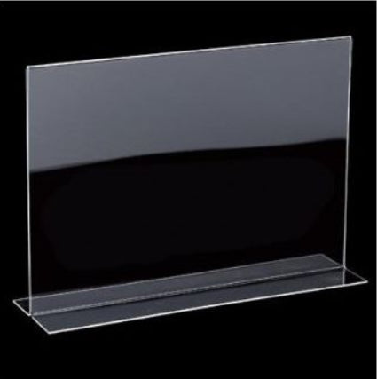 Lige A4 akrylskilt i tværformat til bord