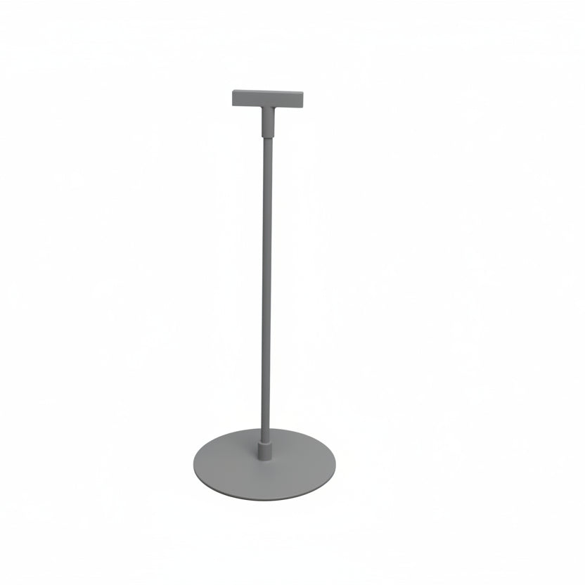 Skiltholder. Plastfot med stang. Fast høyde 33 cm. MØRKEGRÅ