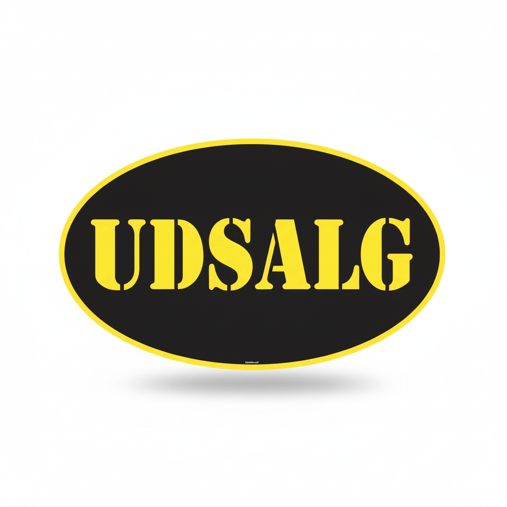 Udsalg - Oval plakat