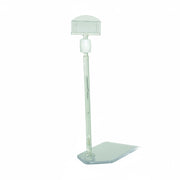 Flat-base høj skilteholder med smal holder i klar akryl