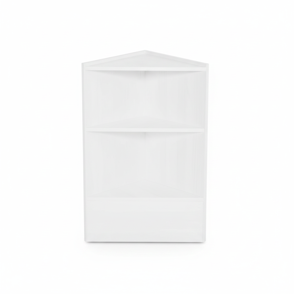 Slimline Disk, hjørnemodul, inkl. 1 hylle, hvit, D46 x B46 x H96 cm.