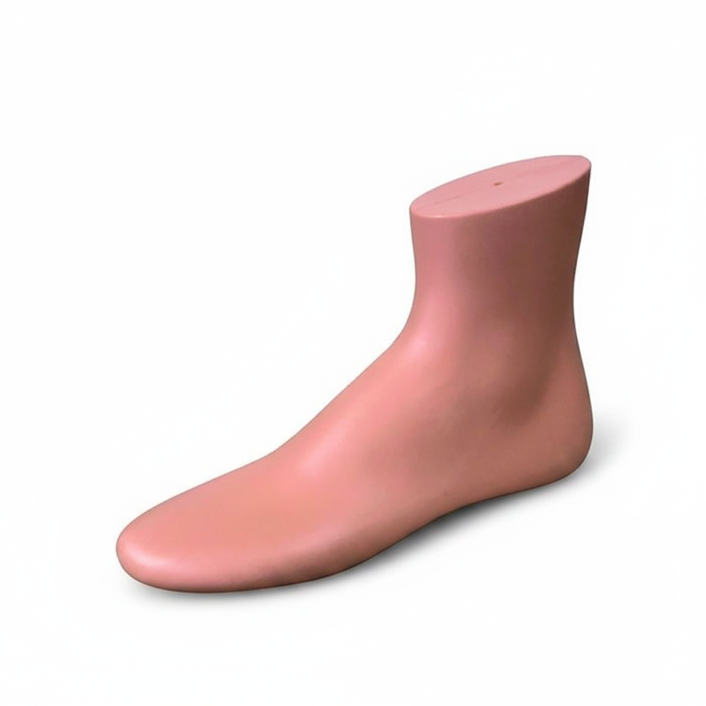 Strømpefot Dame. Nude plast, stående