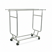 Disco III, dobbeltstativ, helt sammenleggbart, justerbart, krom, B128-188 x H165-190 cm