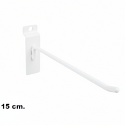 Varekrok til panel, hvit, 15 cm