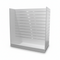 H-gondol, hvit, med 10 cm rilleavstand, 124,6 x 60 x H132 cm inkl. hjul