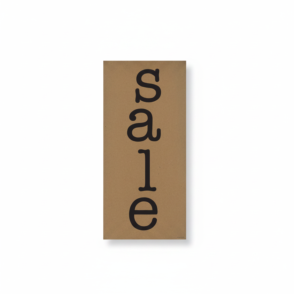 Plakat. Salg, brun kraft, 30 x H64