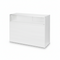 Slimline Disk, glasmodul, med 1/4 glasfront og skyvedører, hvit, B 122 × D 46 × H 96 cm