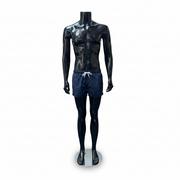 Herremannekeng – svart høyglans – uten hode – rund glassfot – 175 cm – modell B