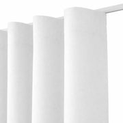 Gardin i hvitt, smussavvisende bomull, til u-gardinlist (fritt hengende), B200 x H190 cm. 21 hemper
