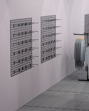 Sort gitter 60 x 120 cm til butiksdisplay
