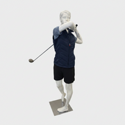 Sport dame-mannekeng, golf - hvit