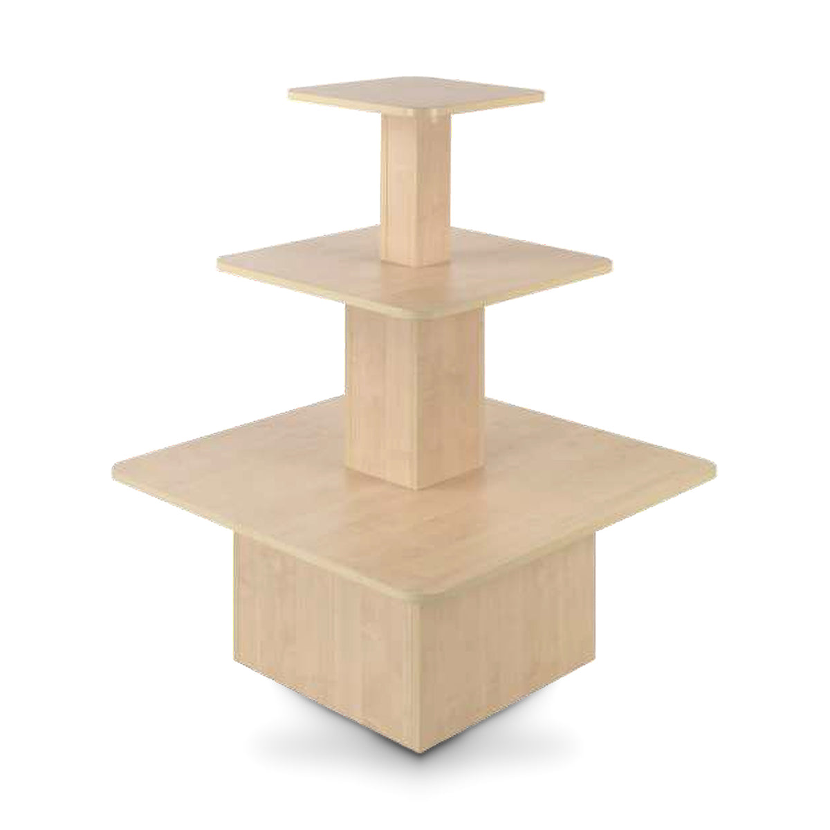 Pyramide, i ahorn melamin, 40 / 60 / 90 x H120 cm