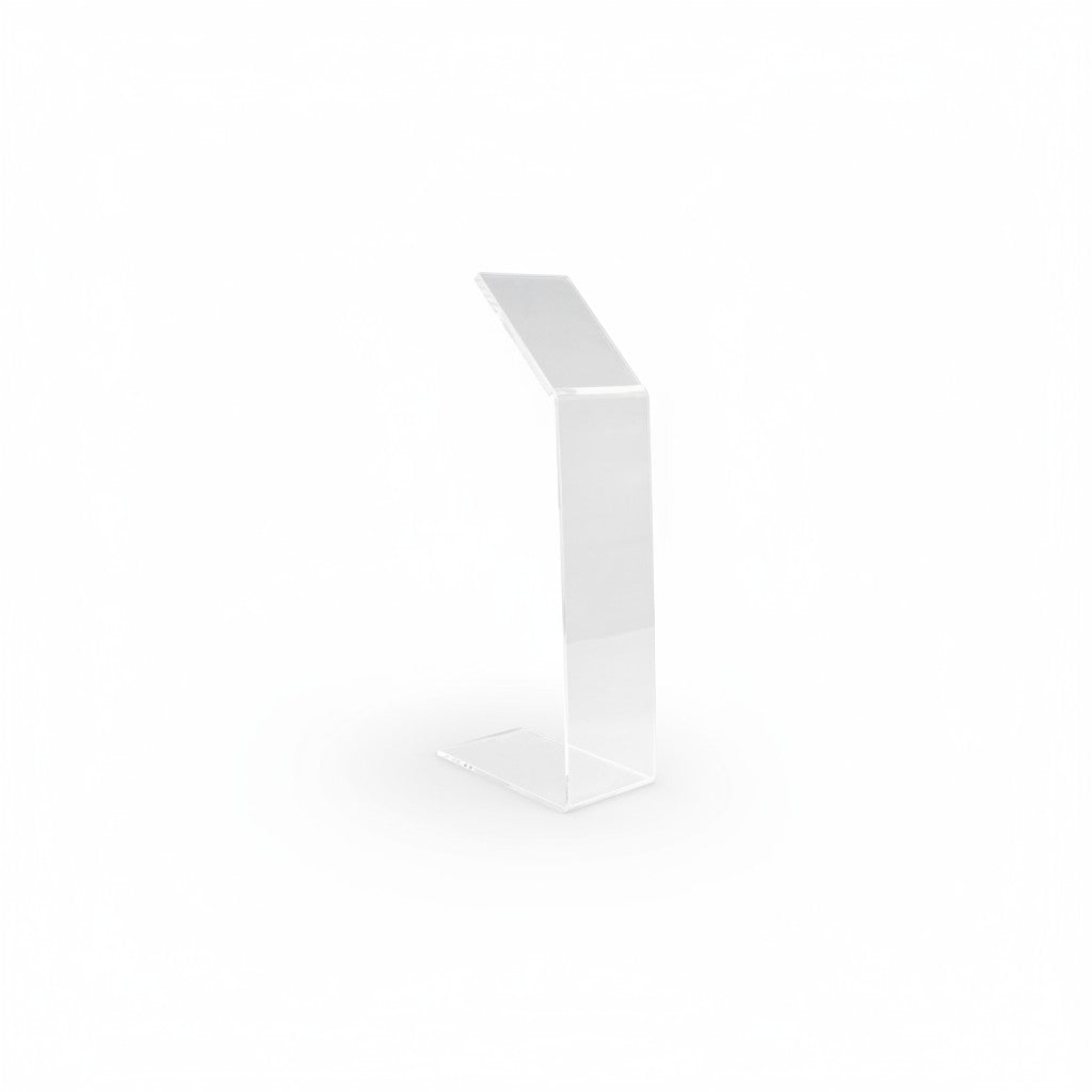 SuperSellerS clear acrylic A5 floor sign holder with a 53 cm tall angled stand for retail displays.