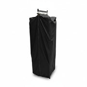 SuperSellerS black cotton garment collection bag with suitcase closure and carrying strap for hanger transport