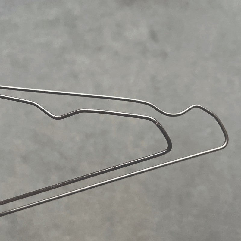 SuperSellerS black powder-coated metal children's clothes hangers, 33 cm wide with 11 cm hook